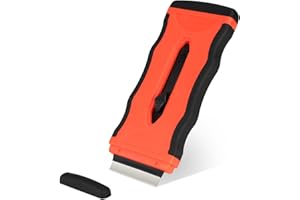 FEILIFAN Glass and Oven Cleaning Tool Non Scratch with 8 Spare Replacement, Easily Removes Stubborn Stains from Ceramic Ovens, Labels, Wallpaper, Mirror Stickers, Paint, Floors