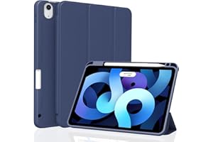 TXWLLIU Etui do iPada 11 Generacji (A16) 11 Cala 2025/iPada 10 Ggeneracji 10,9 Cala 2022 z Uchwytem na Ołówek, Etui z Trójdzielną Podstawką, Automatycznego Uśpienia/Wybudzenia, Ciemnoniebieski