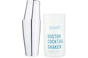 barmate Boston Cocktail Shaker aus Edelstahl und beschwert