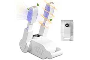 EPROICKS Asciugascarpe, Asciuga Scarpe Elettrico Portatile, Asciugascarpe con Ventilazione Asciuga per Scarpe da Calcio Scarponi da Sci Calzini Cappelli （Bianco）