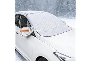 DOUKESH Car Windscreen Cover with Side Mirror Cover Car Windshield Cover with 5 Magnet Windshield Sun Shade Windshield Magnetic Snow Cover Anti-UV Dust Water Frost Snow in All Weather 150 * 105CM