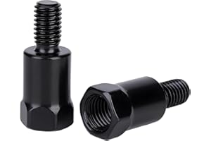 CRETASSION Adattatore per specchietto per moto da M10 con filettatura sinistra a M8 con filettatura destra Adattatore per specchietto per scooter da m10 a m8 (2 pezzi)