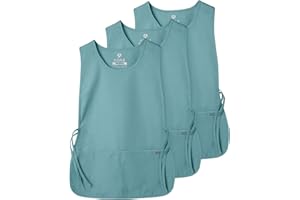 ADAR UNIFORMS Adar Universal Tablier de Travail Unisexe - Lot de 3 Tabliers d'Esthéticienne