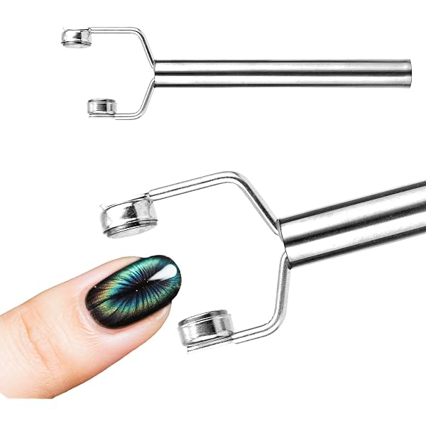 2 Stück Katzenaugen-Magnet Für Nägel – Doppelseitiger Zylinder & 3-in-1 Magnet – Für Gel-Nagellack