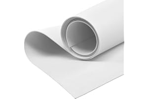 MADDMA Moosgummi 90cm breit ab 0,5m 23 Farben Schaumgummi PE Schaumstoff Basteln Stoff, gerollter Versand, Farbe:weiß