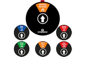 BOZENTEK Office Private Schild, 6 Optionen Büro Tür Hängeschild, Do Not Disturb-Schild für Büro, Please Knock Büro Türschilder, Arbeiten Sie aus der Ferne aus dem Büro, 15.2 cm