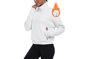 MoFiz Felpa Senza Cappuccio Donna Giacca in Pile Giacca Sudore Pullover Zip Corta per l'Autunno Inverno Felpa Leggera Trekking