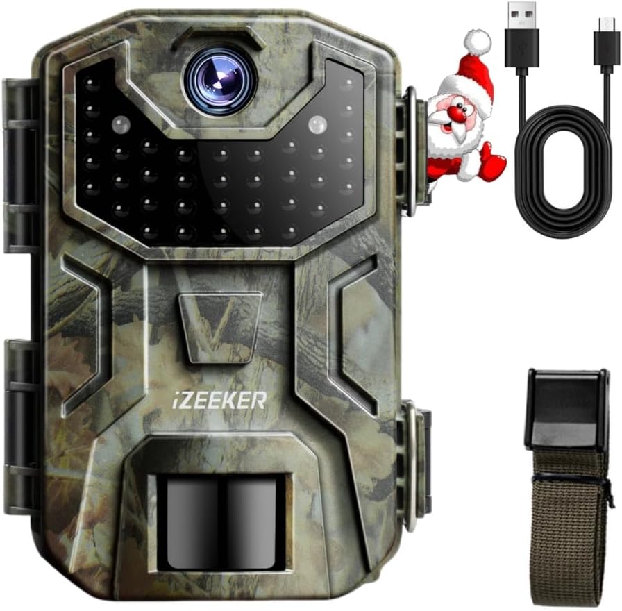 iZEEKER Cámara de Caza, 36MP HD Cámara Caza Nocturna con 940nm IR LED Sin Brillo Invisible, de Impermeable IP66 para Observación de Vida Silvestre y Monitoreo de Seguridad en Interiores