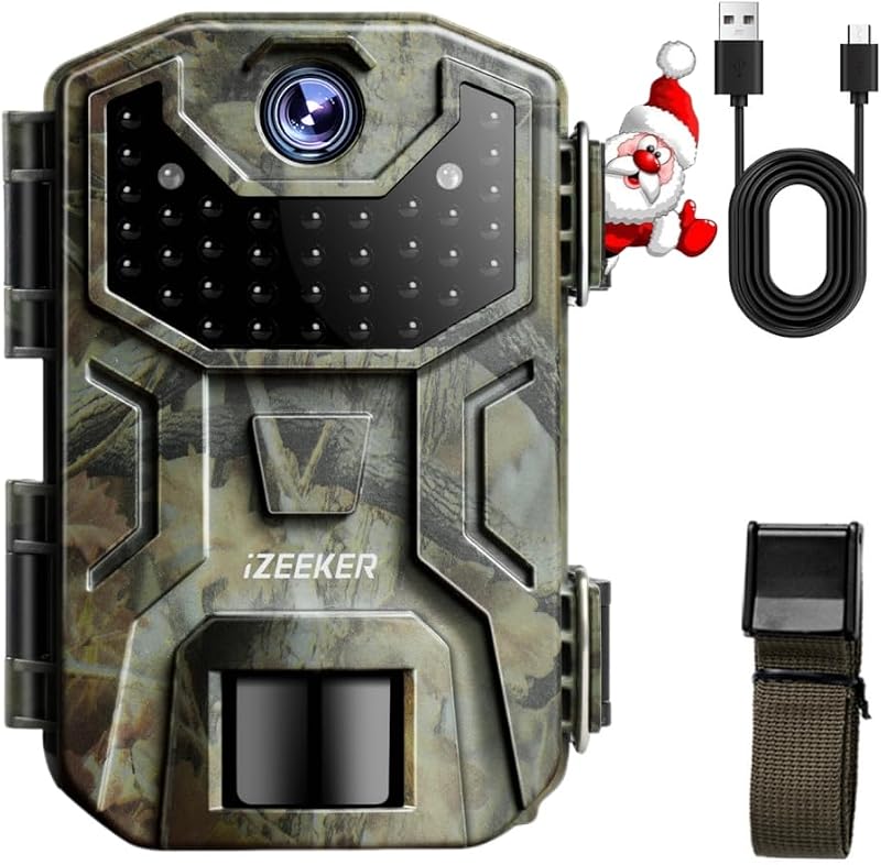 iZEEKER Cámara de Caza, 36MP HD Cámara Caza Nocturna con 940nm IR LED Sin Brillo Invisible, de Impermeable IP66 para Observación de Vida Silvestre y Monitoreo de Seguridad en Interiores