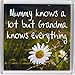 Fridge Magnet 047 Mummy knows a lot but grandma knows everything