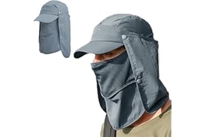 TMEOG Sombrero para el Sol Hombre Mujer Gorra Nuca Protección UV Solar con Protector de Cuello, Sombrero Pescador de Pesca Trekking Senderismo Safari Verano