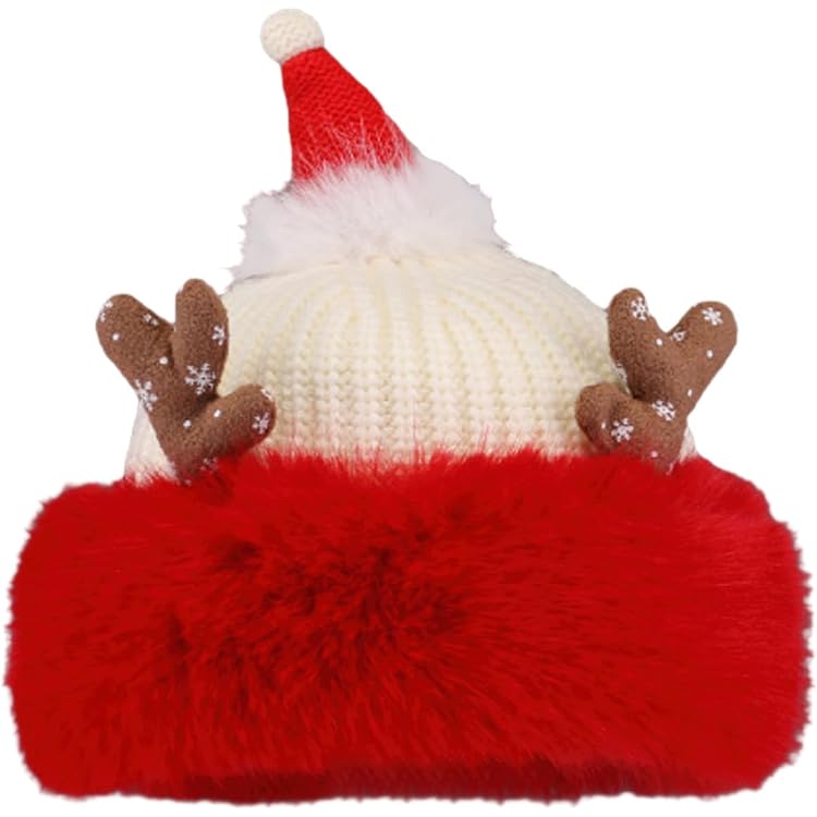 Bonnet De Père Noël En Tricot Pour Adultes Et Enfants - Taille S (48-54 Cm) Et M (56-60 Cm) - Déco De Fête