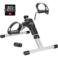 Strauss Digital Pedal Exerciser |Along with Adjustable Resistance and LCD Display | Portable and Foldable Mini Fitness Cycle | Suitable for Light Exercise of Legs & Arms, and Physiotherapy at Home