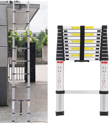 SWANEW Scala Telescopica In Alluminio Scala Multiuso 1.4M+1.7M Scala