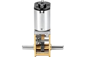 Dubbelaxelväxelmotor, Dc 3V / 6V / 12V Snäckväxelmotor För Hastighetsreduceringsmotor Med Dubbel D-Formad Axel, För Märkning Av Maskiner, Gardiner, Ugnar (DC3 V 60 RPM)