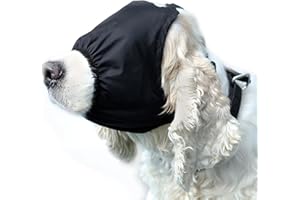 DELIFUR Máscara para Perros Sombreado Máscara de Ojos de Nylon Máscara contra la ansiedad para el Cuidado de la Enfermedad del automóvil (M)