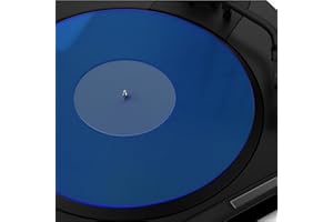 TAKMORK Tappetino per giradischi, tappetino antiscivolo per piatto di dischi: tappetino antiscivolo in vinile per piatto di dischi in acrilico per giradischi, antistatico, bassi più stretti e definiti, blu