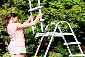 Intex 10031 - Echelle Double de sécurité - pour Piscine - 107 cm - Grise