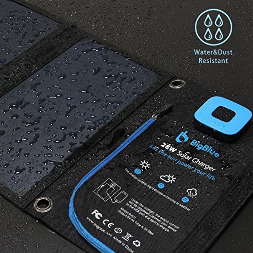 28W Cargador Solar Port til BigBlue 2 Puertos USB y 4 Paneles Solares Impermeables con LCD Amper metro Digital y Cremallera de Protecci n para Dispositivos USB Recargables iPhone Android GoPro Etc 21 5 - 23 5 de Conversi n de Energ a Solar reviews 28W Cargador Solar Port til BigBlue 2 Puertos USB y 4 Paneles Solares Impermeables con LCD Amper metro Digital y Cremallera de Protecci n para Dispositivos USB Recargables iPhone Android GoPro Etc 21 5 - 23 5 de Conversi n de Energ a Solar