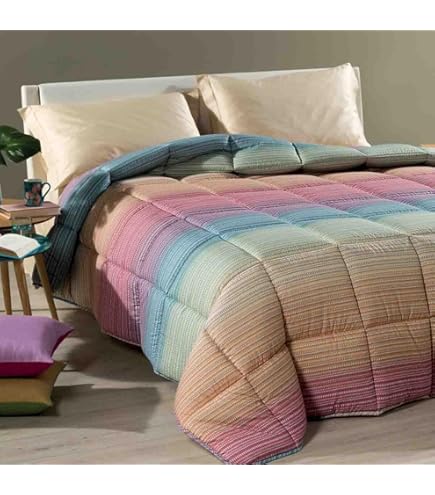 Trapunta Moderna Caleffi Microfibra - Per Letto Piazza E Mezza, Blu, Morbida E Confortevole - Foto 3