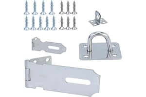 JRSHIRLEYLTD Lucchetto 4 pollici, lucchetto per armadio, lucchetti fibbia chiusura, serratura in acciaio inox 304, trappola di sicurezza viti lucchetto, armadi, con 1 fibbia corta in acciaio inox