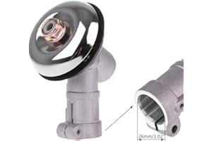 ROFHAUS Renvoi d'angle Debroussailleuse Universelle, Tête de Gear Rond de 9 Dents pour Coupe Herbe/Tronconneuse, Boîte de Vitesse de Tondeuse à Gazon M10 x 1.25LH (26 mm)