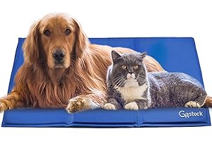 GoStock Kühlmatte für Hunde, Kühlmatte für Haustiere Ungiftiges Gel-Selbstkühlende Matte für Hunde und Katzen, Pet Cooling Mat Hund Cooler Pad für Kisten, Zwinger und Betten (120 * 80cm)