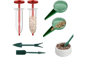LUMINARYLAIR Semillas Manuales para Semillas Pequeñas, 10 x 3cm Herramienta de Sembradora Manual, Mini Esparcidor de Mano, Semillas Dispensador Set, para sembradora Manual, Esparcidor de Semillas (Lote de 6)