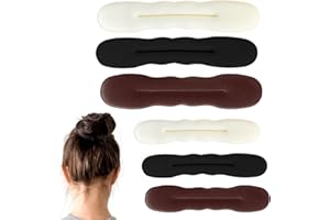 KIRZAX 6er-Pack Blumen-Dutt-Lockenwickler, Lazy Curlers,French Twist-Dutt-Clips, Elegante Damen-Haar-Accessoires, Magic-Dutt-Accessoires für Frauen und Mädchen mit mittellangem und langem Haar