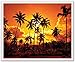 Produktbild JP London schälen und Stick Abnehmbare Wandtattoo Aufkleber Wandbild, Fire Sunset Tropical Beach Dusk, 24 von 19.75-inch