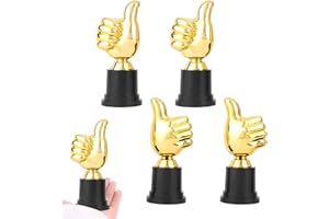 RIXOTIX 4 coppe per bambini, trofeo di pollice d'oro, medaglie per trofeo per bambini, regali personalizzati, coppe di compleanno per bambini, trofeo, miglior riconoscimento, mini coppa di calcio, vincitore