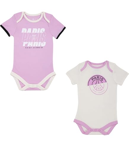 Bavoirs Bébé PSG - Lot De 2 - Collection Officielle Paris Saint Germain | 100% Coton - Pour Petits Supporters