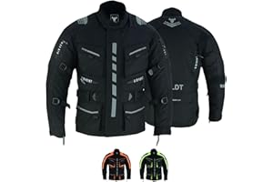 BULLDT Motorradjacke Herren Cordura Textilien Jacke Bikerjacke mit Protektoren