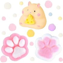 2 Jouets Anti-Stress Patte De Chat AYNKH - Squishy Avec 10 Balles | Pour Chats, Enfants, Adultes