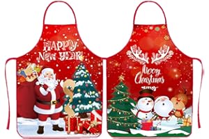 Anzhee 1-2 Stücke lustiges Oktoberfest Weihnachten Schürze kreative Kochschürze Küchenschürze Grillschürze Lustige Motiv Sexy Schürze für Männer Damen Freund Bierfest Party Lustige Schürze Geschenk