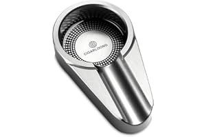CIGARLOONG Zigarren Aschenbecher Classic Single für Patio/Outdoor/Indoor Aschenbecher (Farbe: Black 2) (Silber)