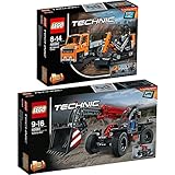 Lego Technic 2er Set 42060 42061 Stra�enbau-Fahrzeuge + Teleskoplader - Lego