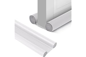 RONRONNER 2 StüCk TüRdichtung,Zugluftstopper FüR TüRen,TüRdichtung Selbstklebend,95cm Unter TüR Pull Blocker,Zuschneidbare,Schutz Gegen LuftströMe,Schalldicht Und Insektensicher,TüRbodendichtung - Weiss