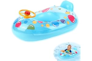AOREETY Baby Swimming Float for Children Kids, Inflatable Pool Float Swimming Ring with Safety Seat and Handle Unicorn Fun Water Toy Accessories for Age 1-4 Y