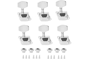CUEMOON 6PCS Tuning Testa Meccaniche per Chitarra, L3+R3 Semi-Closed Elettrica/Acustica, Macchine Sintonizzatori per Chitarra Elettrica e Acustica