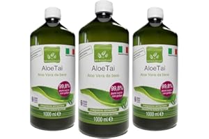 Benessence - Succo e Polpa di Aloe Vera Liquido da Bere Non Pastorizzato e Non Filtrato da bere - 3L,stimola le funzioni depurative dell'organismo, facilita la digestione