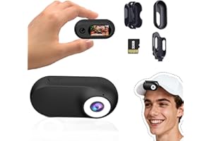 Xilecam Mini Action Cam1080P und 32 GB Speicherkarte Helmkamera Motorrad Bodycam Mini ski Kamera Multifunctional Accessories Body Cam（Schwarz）