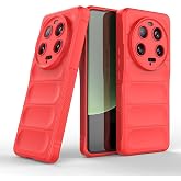 Aksesuarcim Xiaomi Mi 13 Ultra ile Uyumlu Kılıfı Silikon Yumuşak Esnek Mat Kamera Lens Korumalı İnce Kapak Etnik Kırmızı