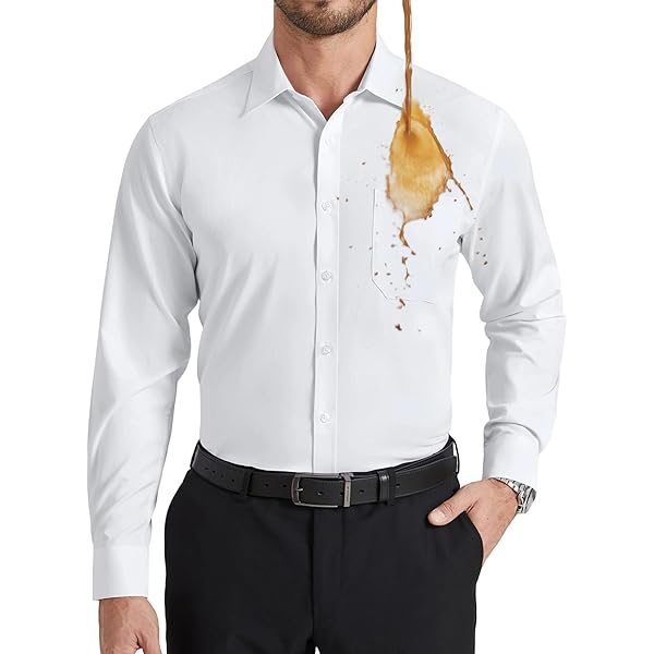 KOSMEEU Heren Overhemd Langmouw Zwart Slim Fit Business Casual Strijkvrij Onderhoudsvriendelijk Pak Regular Fit Dagelijks Gebruik Trouw Feest Met Zak M