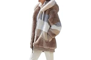 ABINGOO Cappotto Donna Caldo Giacca Invernale Cerniera Cappotto con Cappuccio Spesso Parka Casuale Sciolto Giacche Cappotti di Peluche Outerwear