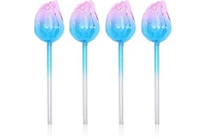 MKNZOME Irrigation Goutte a Goutte Bouteille, 6 Pièces Globes d’arrosage en Verre Automatique Arrosage Goutte à Goutte Plantes Vacances Système D'Irrigation pour Jardin Maison Intérieur Extérieur