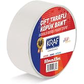 G&uuml;&ccedil;l&uuml; - Kraf &Ccedil;ift Taraflı K&ouml;p&uuml;k Bant - 50 mm x 5 metre