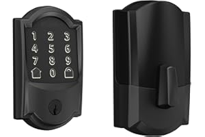 Schlage Encode Smart WiFi Deadbolt Lock for Front Door - Keyless Entry with App or Touchscreen - Works with Alexa, Hey Google, & Airbnb - Create Codes for Guests - Matte Black