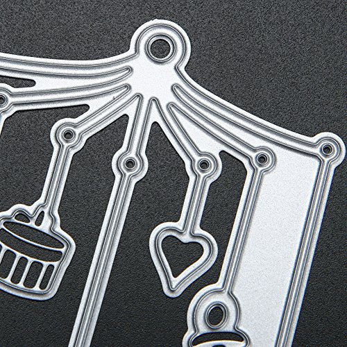 Amazingdeal365 Äolsglöckchen Metall Form Schablonen Schneiden DIY Dekor Sammelalbum Karten Buchzeichen Lesezeichen als Geschenk für Freunde Geburtstag Kinder,Kindergarten Hobby Schule Handarbeit Unterricht usw. Ein tolles Geschenk! - 8