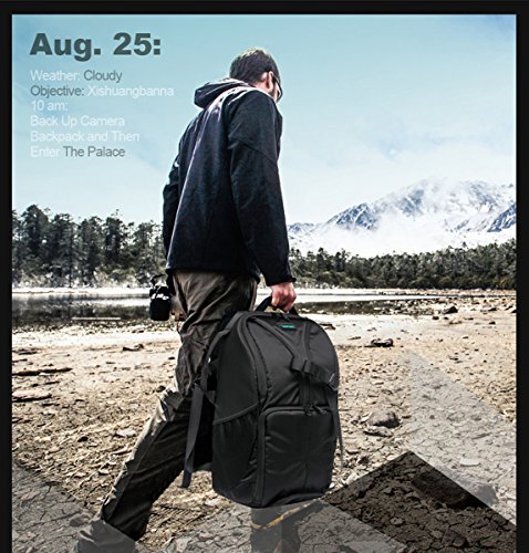 Sac en Bandouli  re pour Appareils Photo 44 25 5 19CM Vosmep Multi-fonction Housses    Rangement pour Cam  ra DSLR Reflex Num  riques de Marque Canon   Nikon   Sony - de Haute Qualit   en Polyester   Imperm  able   Professionel aussi pour Voyage Rouge DC131